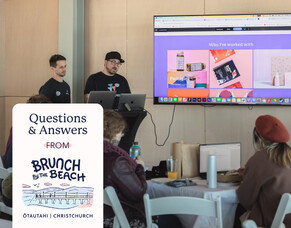 Starting out and working in a design business - Q&A from Brunch by the Beach Christchurch
