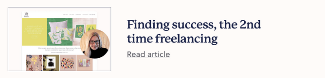 Blog link that goes to: Finding success, the 2nd time freelancing