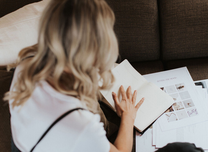 Photo of designer planning