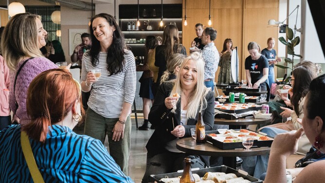 Bron networking at a previous Process event in Hamilton